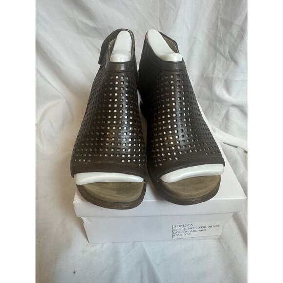 Romika Mokassetta Charcoal Grey Women’s Sandals Size: EU 37 US 6-6.5 Gray - NEW - Picture 2 of 5